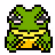 Scary dot frog - old