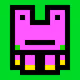 pink pixel art frog - old - old