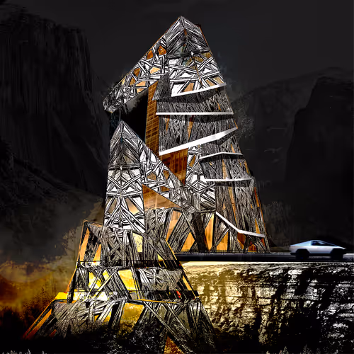 Futuristic Collage Architecture