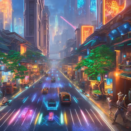 Futuristic Landscape of Bangkok