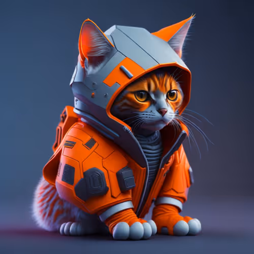 Futuristic soldier cute animals