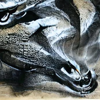Generated charcoal drawings