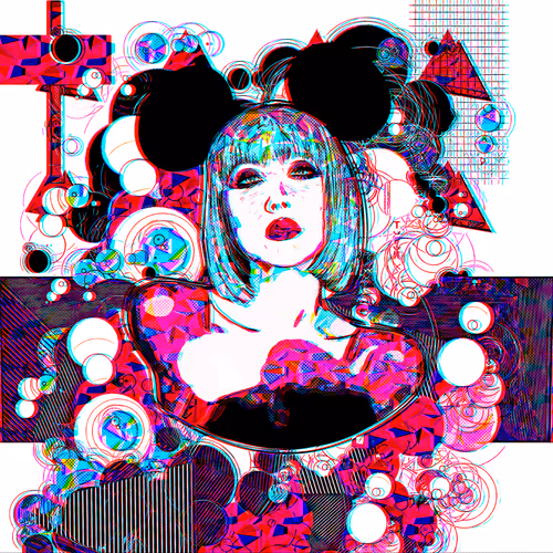 Geometric girls collages