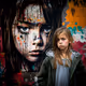 Girl and graffiti