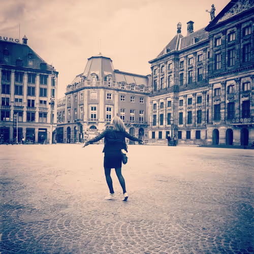 Girl in Black around the World - old