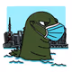 Godzilla Wearing a Mask
