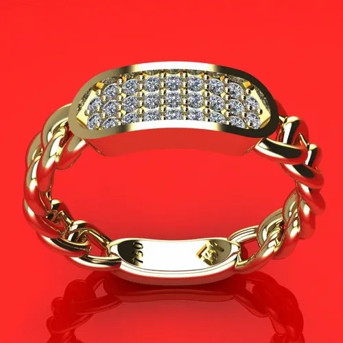 Gold & Diamonds ring #750 - old