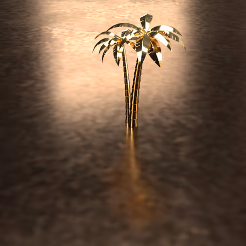 golden coconut tree