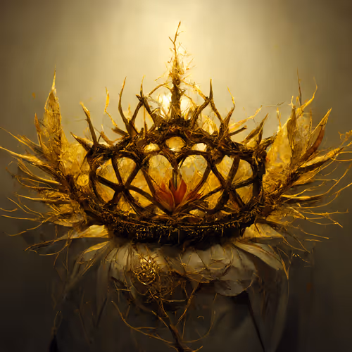 Golden crown of thorns