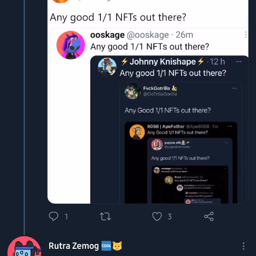 "Good 1/1 NFT" Inception