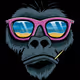 Gorilla with a toothpick