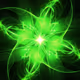 Green Cosmic Flower Energy Explosion