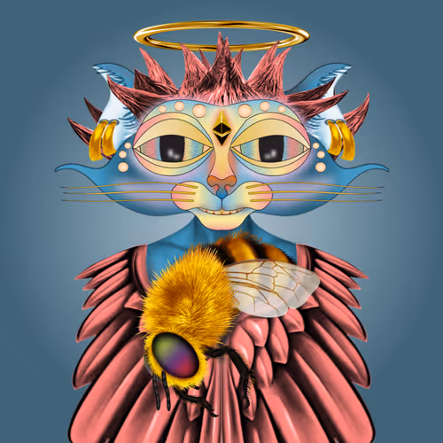 GUARDIAN ANGEL CAT - old