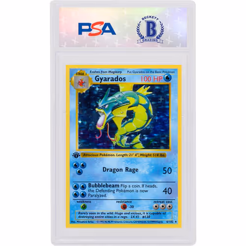 Gyarados-Holo 1999 Pokemon TCG Base Set 1st Edition #6/102 print