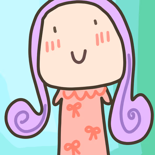 Happy Doodle Pastel Girl