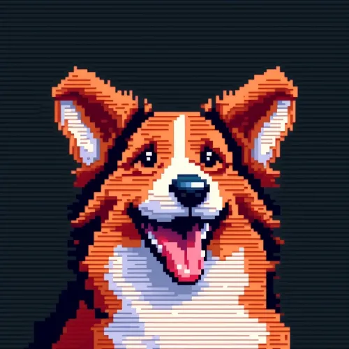 Happy dogs pixel art