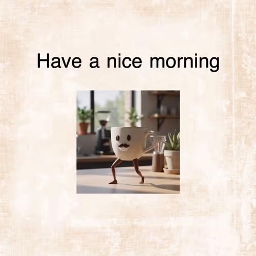 Have a nice morning