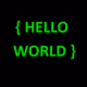 -{ Hello world }-
