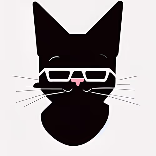 Hipster cat with glasses