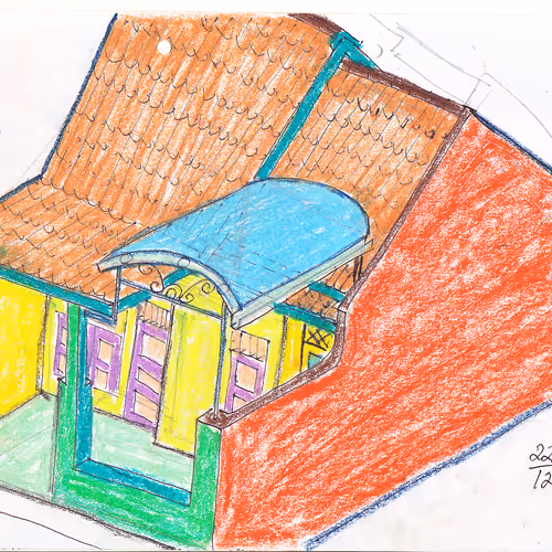 House Crayon Sketch @HKF