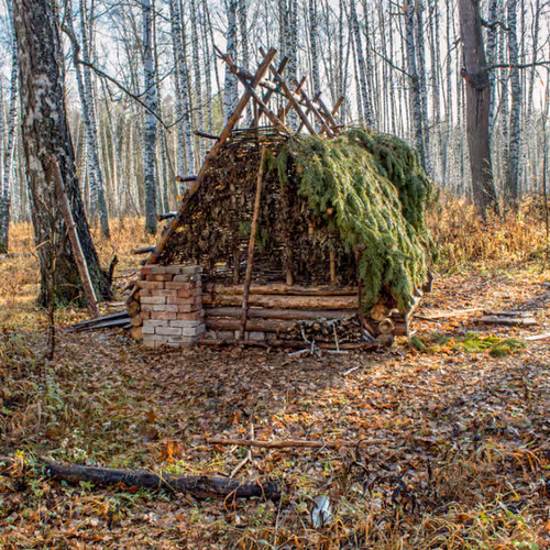 homeless man's hut