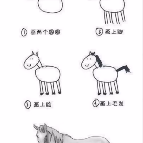 How to draw a horse