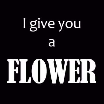 I give you a flower. - old