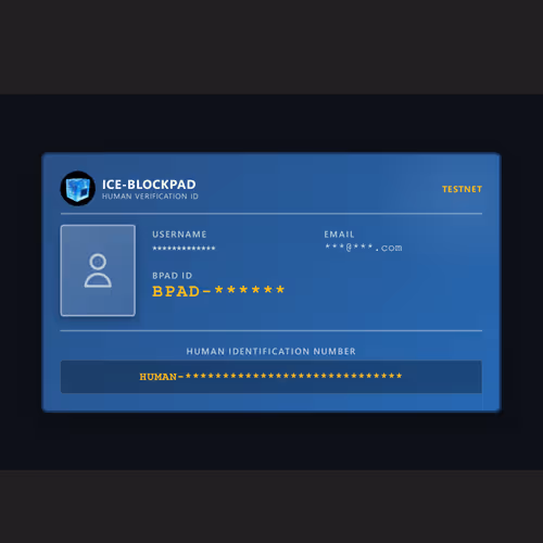ICE-BLOCKPAD HUMAN VERIFICATION ID