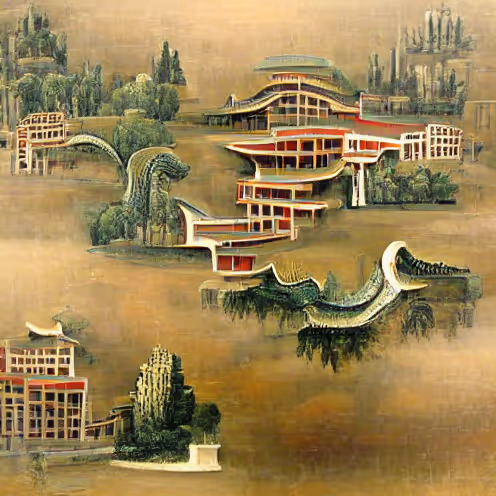 Imaginative landscape - old
