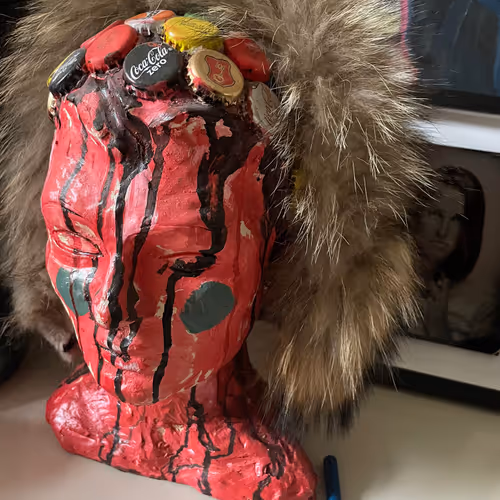 Indian Head Sculpture