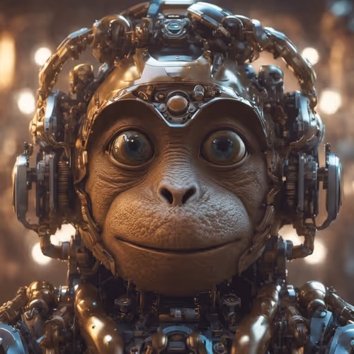 Iron monkey with Mona Lisa smile