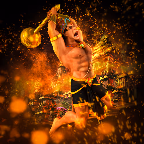 Ramayana Characters 3D Digital Art