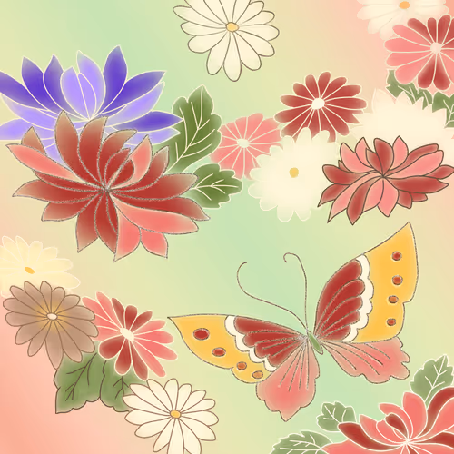 Japanese kimono pattern