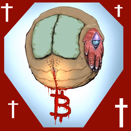 Jesus giving birth to Bitcoin