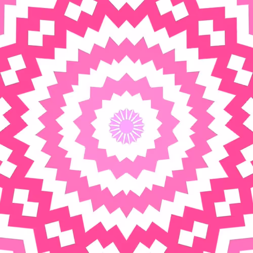 kaleidoscope Pink & White