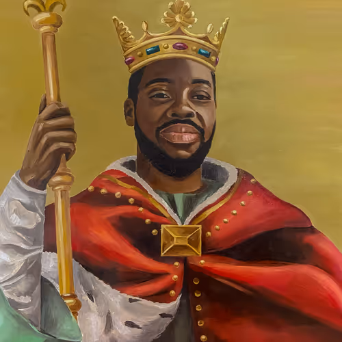 King Romulus oil portrait