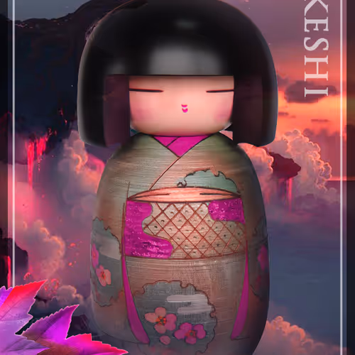 Kokeshi dolls card collection
