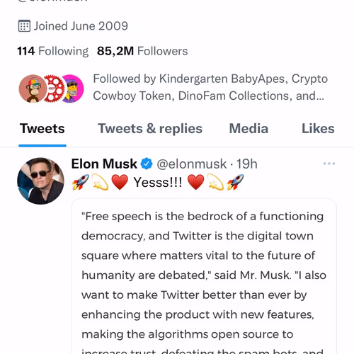 ELON MUST FIRST THREE TWEETS AFTER HE BOUGHT TWITTER