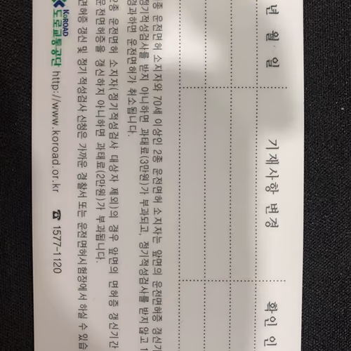 Korean Driver license
