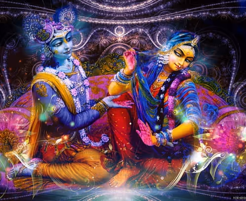 Krishna and Radha Rani - old