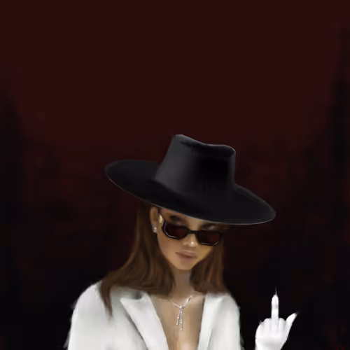 Lady in white.