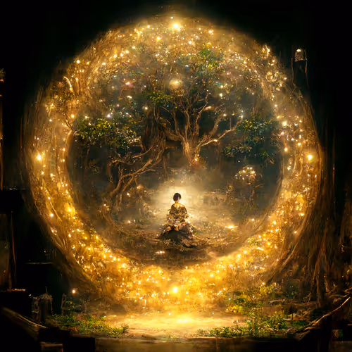 Meditation under the last sacred tree