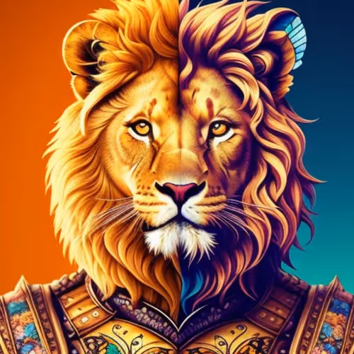 Lion and Butterfly Family