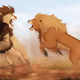 Lions Fighting