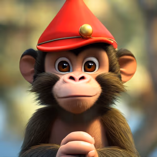 Little Monkey With Hat
