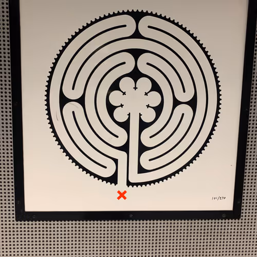 London TfL Station Labyrinth Signs