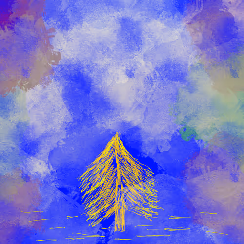 Lonely Christmas tree