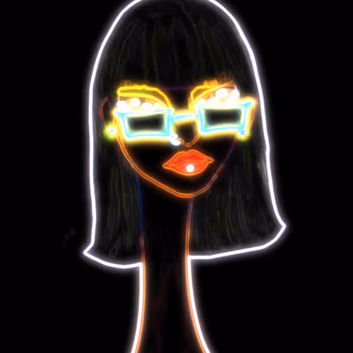 Long Neckie Ladies Glow - old