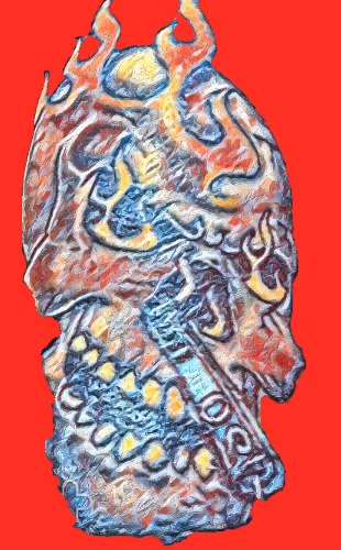 lot of skulls with 20 dollar bill in nose