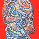 lot of skulls with 20 dollar bill in nose